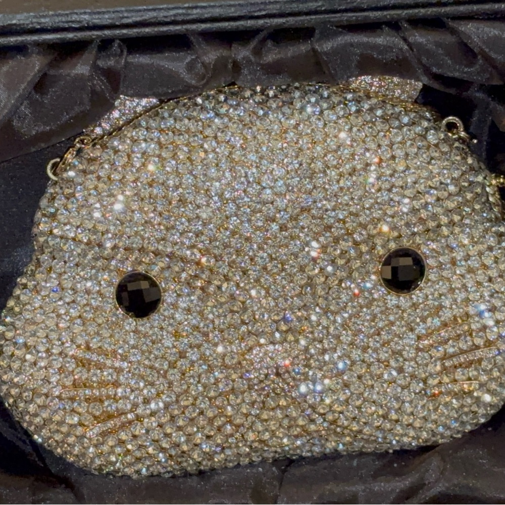 Rhinestone Cat Face Evening Bag - Picture 4 of 9